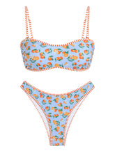 ZAFUL Women's Strapless Bandeau High Cut Bikini Set-AMZ