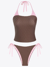 Print Halter Tankini Set