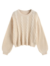 Oversized Lantern Sleeve Pullover Top