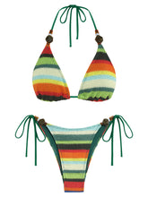 ZAFUL Women's Beads Triangle Swimsuit 2 Piece Bathing Suit