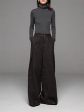 Waist Pleated Wide-leg Pants