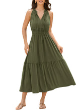 Women's Ruffle Hem Solid Color Sundress