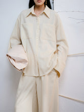 Simple Style Woolen Shirt