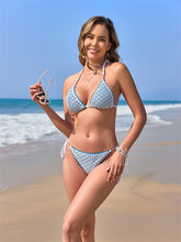 ZAFUL Women's Two Piece Bikini Sets Halter Back Tie Low Rise Drawstring Bathing Suit