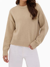 ZAFUL Sweater for Women Long Sleeve Crewneck Fall Loose Fit Pullover