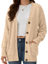 ZAFUL Women's Cardigan Trendy Button down Knit Sweaters Open Front Fall Casual Outerwear-AMZ