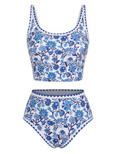 ZAFUL Women's High-Waisted Color Block 2 Piece Swimsuit