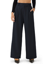 ZAFUL Womens Wide Leg Pants High Elastic Waisted Business Casual Trousers Work Dress Pants