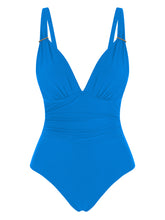 ZAFUL Women's Tummy Control One Piece Swimsuit V Neck Bathing Suit