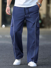 Drawstring Elastic Waist Parachute Cargo Sweatpants