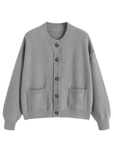 ZAFUL Cardigan Sweater for Women with Pockets Button Down Cropped Cardigan