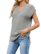 ZAFUL Womens V Neck Sweater Vest Sleeveless Tank Top Pullover