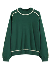 ZAFUL Womens Round Neck Top Long Sleeve Sweater Casual Pullover