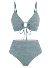 ZAFUL Women's Tummy Control Bikini Set 2 Piece Keyhole Bathing Suit