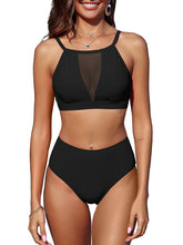 High-Neck-Bikini-Set-Black