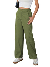 ZAFUL Womens Cargo Pants 2025 High Waisted Wide Leg Casual Pants Comfy Y2K Streetwear Work Trousers
