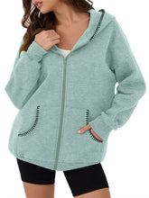 ZAFUL Women's Zip Up Hoodie Long Sleeve Sweatshirt Fall Outfit