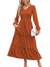 Polka Dot Lock-Trim-High-Waist-Dress-Orange-4