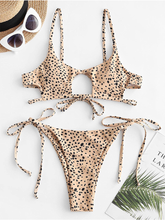 ZAFUL Ensemble de bikini côtelé découpé pour femme