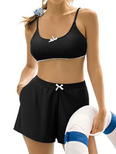 ZAFUL Womens Two Piece Swimsuits with Shorts Cute Striped Bikini Sets Casual Vacation Swimwear