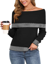 ZAFUL Women's Off The Shoulder Sweater Cute Cozy Pullover Knit Sweater Top Loose Party Going Out Clothes