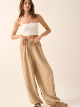 Elastic Waist Wide Leg Pants Casual Loose Trousers