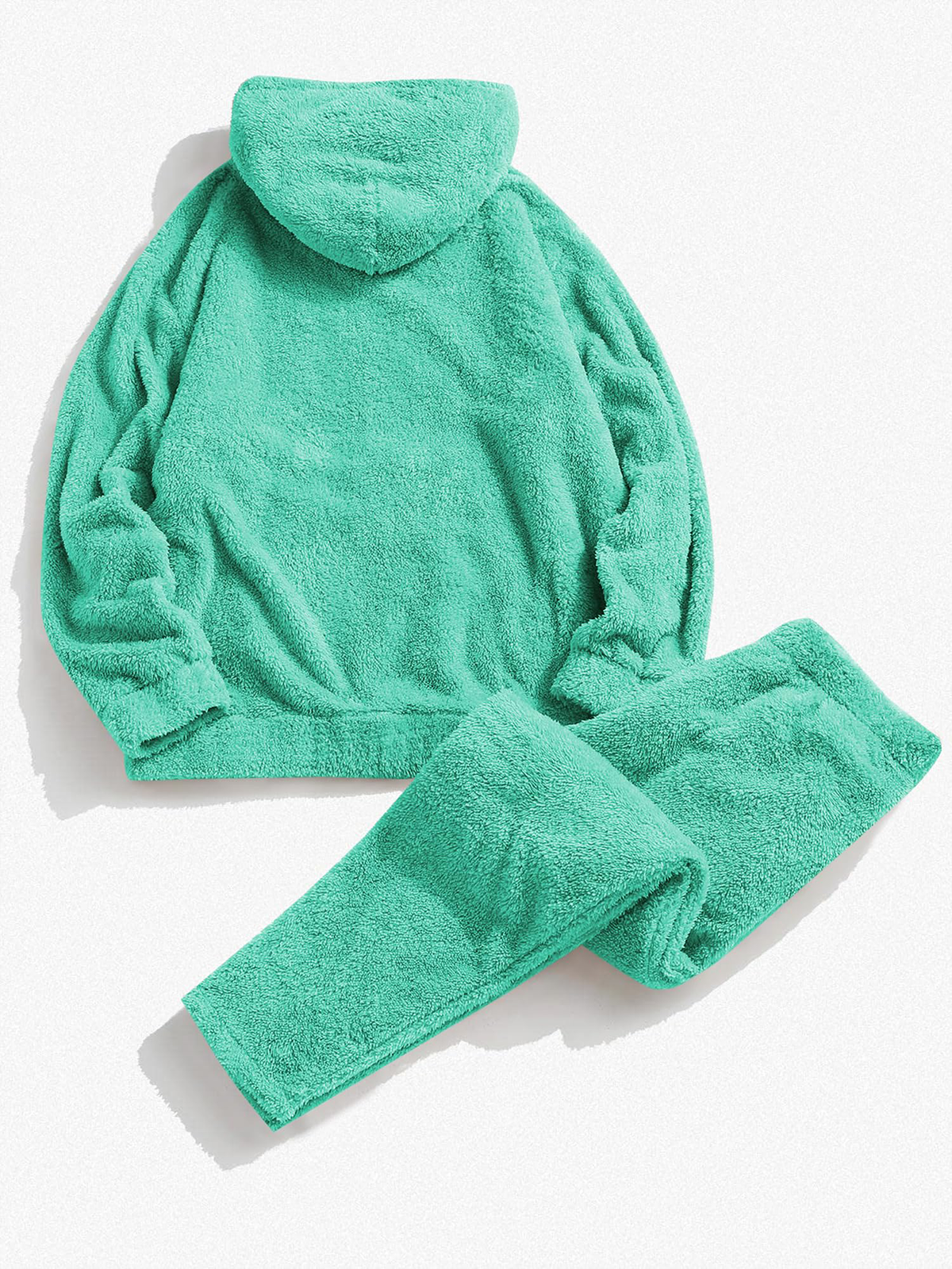 Fuzzy-Fleece-Pajamas-Sets-Green-3