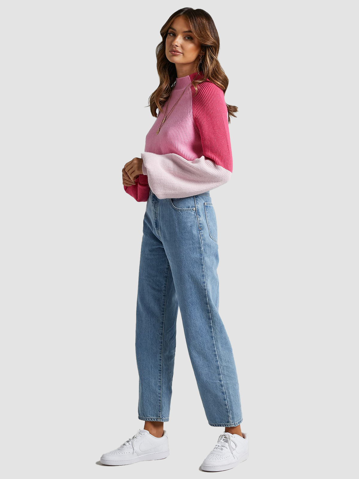 Color-blocked-knit-sweater-Pink-4