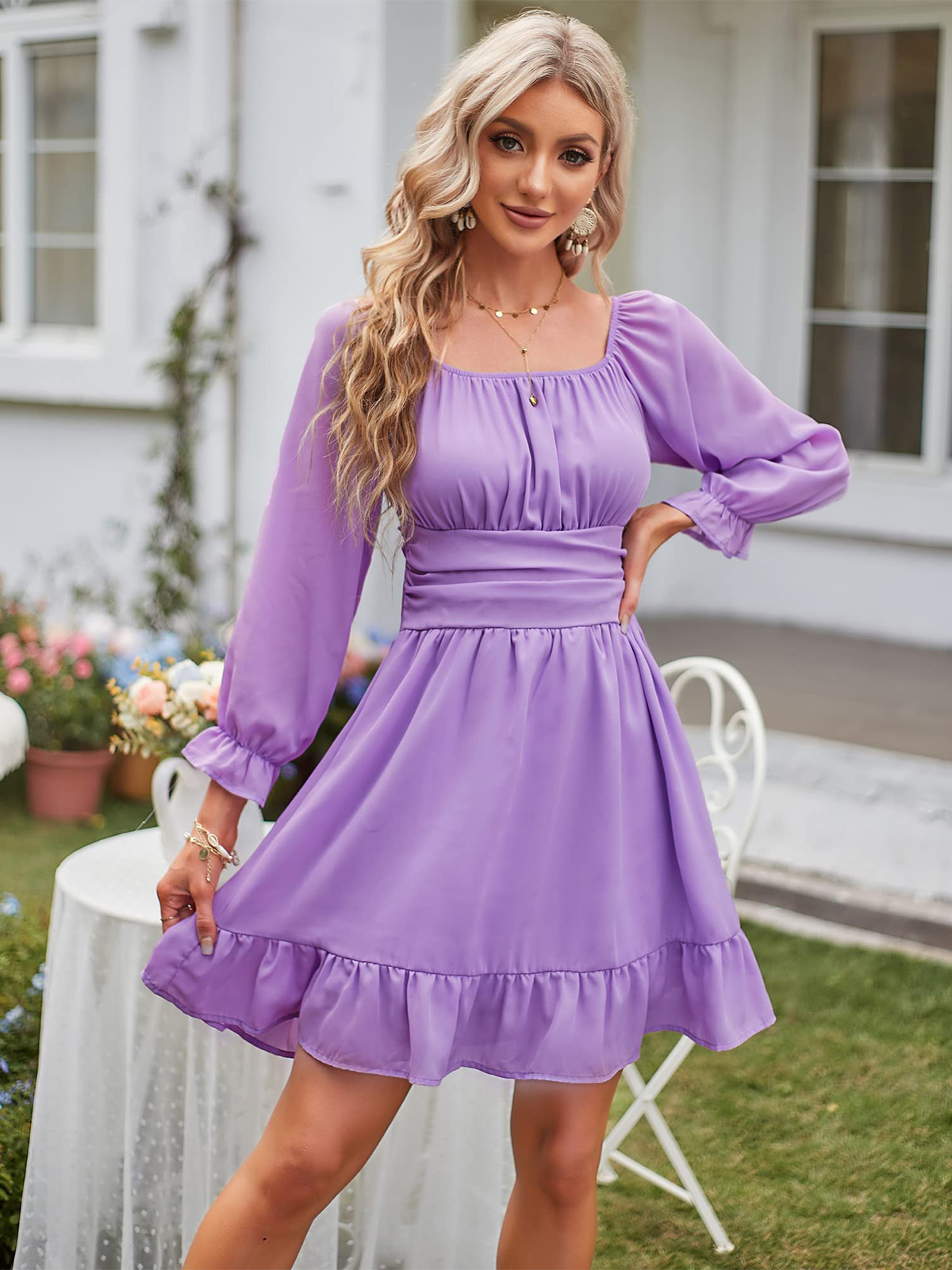 Square-Neck-Strapless-Homecoming-Dress-Purple-1