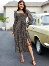 Puffy-High-Waisted-Floral-Dress-Grey-1