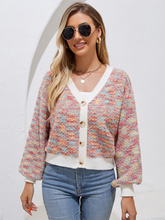 V-Neck-Knit-Long-Sleeve-Cardigan-Multicolor-1-1