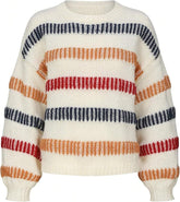 Striped Crewneck Knit Sweater