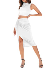 With Slit Midi Dress Two Piece Set