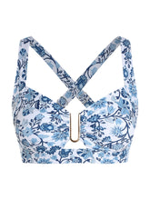 ZAFUL Women U-Wired Bikini Top Only- Ruched Cut Out Back-Cross Adjustable Straps Bathing Suit Top Only for Large Bust