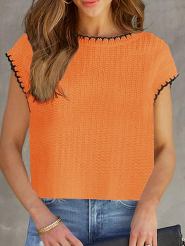 Sleeveless-Vest-Sweater-Orange-1