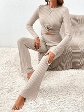 Ribbed-Knit-Pajama-Set-Beige-1
