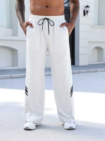 ZAFUL Grey Men's Baggy Pants Men's Parachute Sweatpants Unisex Street Y2K Pants Lounge Pants
