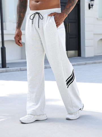 ZAFUL Grey Men's Baggy Pants Men's Parachute Sweatpants Unisex Street Y2K Pants Lounge Pants