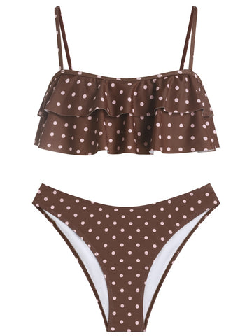 Floral Print Two Piece Swimsuit