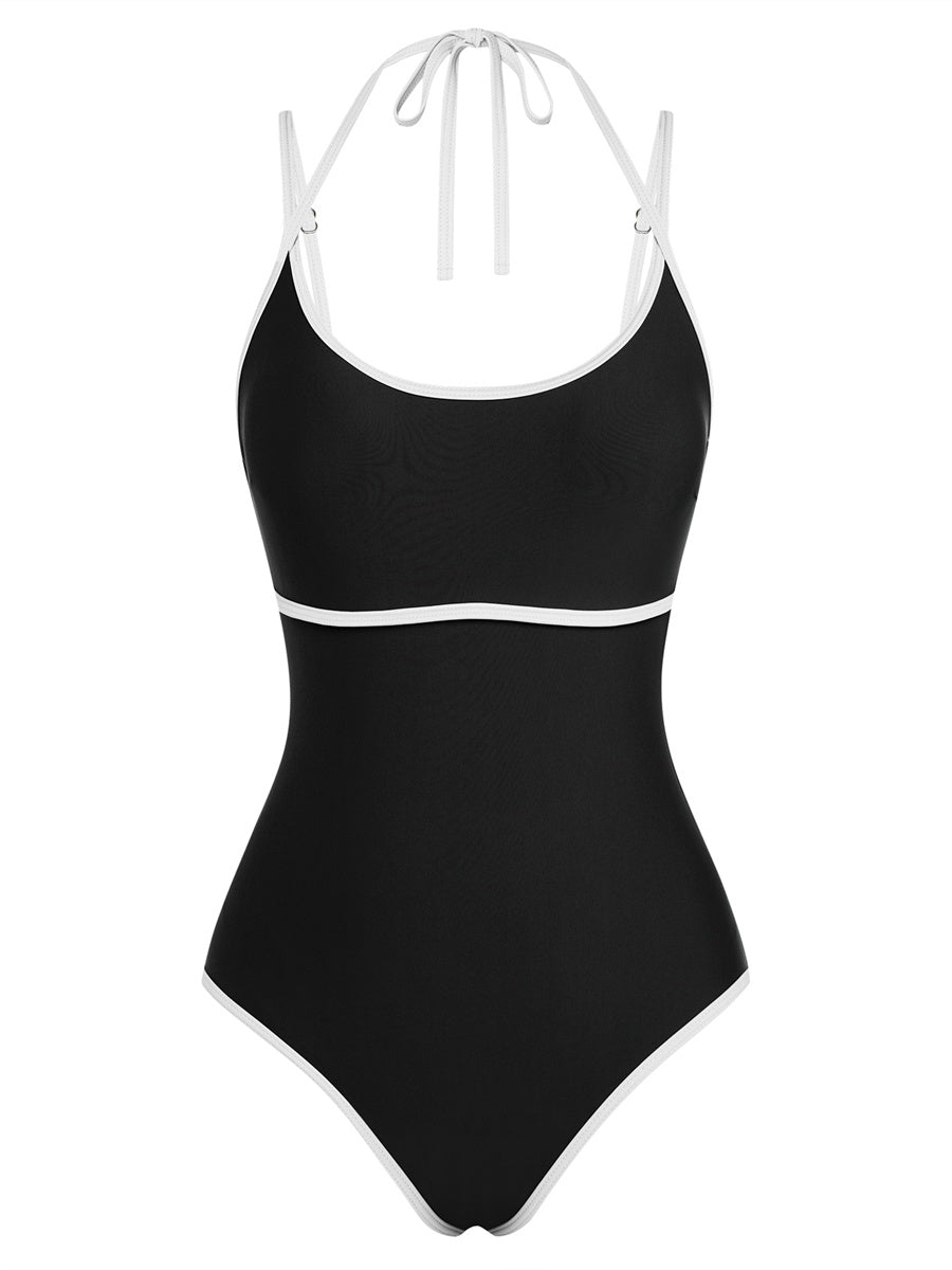 ZAFUL One Piece Swimsuit Tummy Control High Cut Adjustable Strap Swimwear