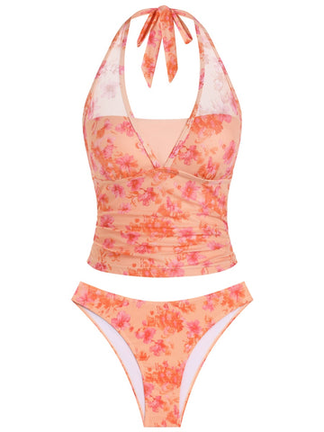 Halter Neck Tankini Set