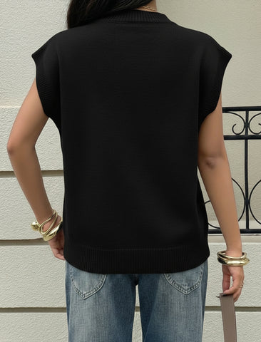 Fashion Cap Sleeve Knit Vest
