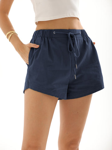 Women's Casual Shorts Elastic Waist Drawstring Comfy Shorts