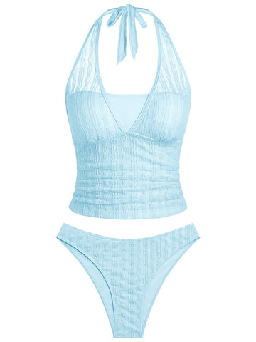 Halter Neck Tankini Set