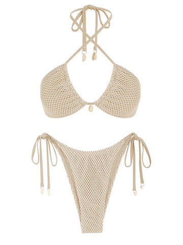 Fishnet Triangle Tie