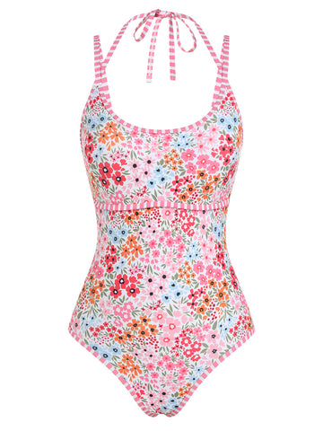 ZAFUL One Piece Swimsuit Tummy Control High Cut Adjustable Strap Swimwear