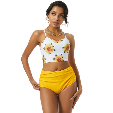 ZAFUL Women High Waisted Bikini Set Two Piece Tummy Control Wrap Swimsuit Lace Up Bathing Suit