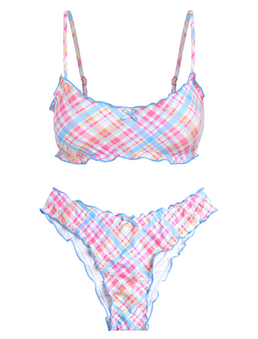 Bandeau Top Bow Decor Cheeky Bathing Suit