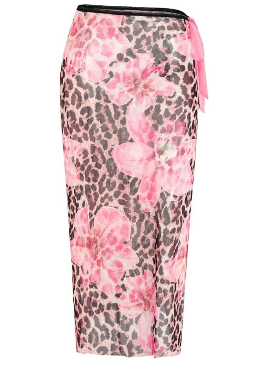 Floral Print Lightweight Swimsuit Sarong