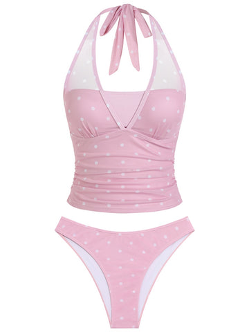 Halter Neck Tankini Set
